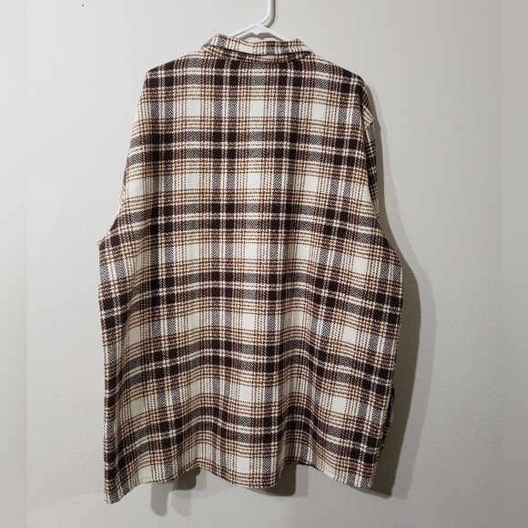 Boohoo Brown and Cream Checkered Shirt - Picture 5 of 6